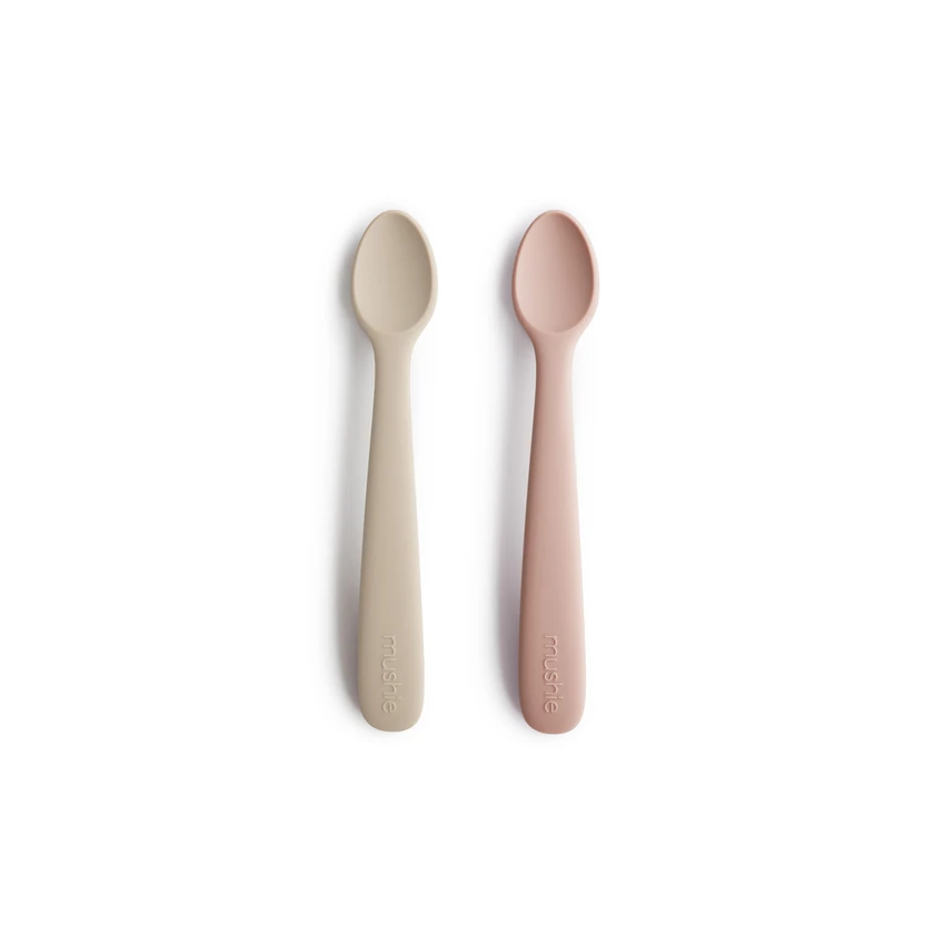 Mushie - Babylöffel Set Blush- Shifting Sand