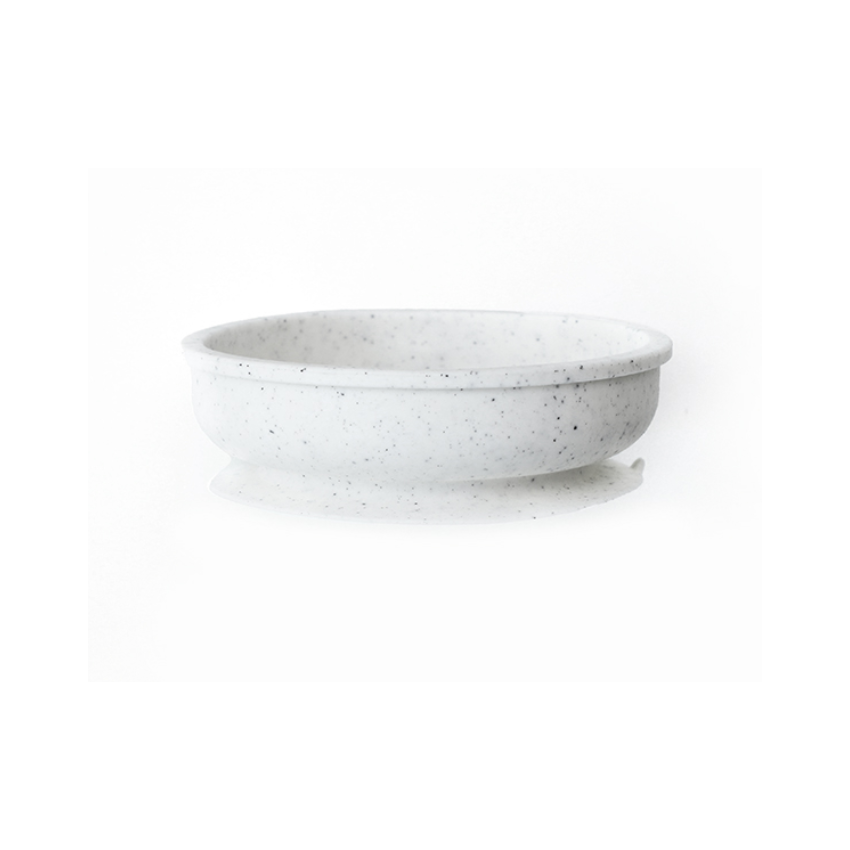Mrs Ertha - Silikon Saugnapfschale Weiss Speckle