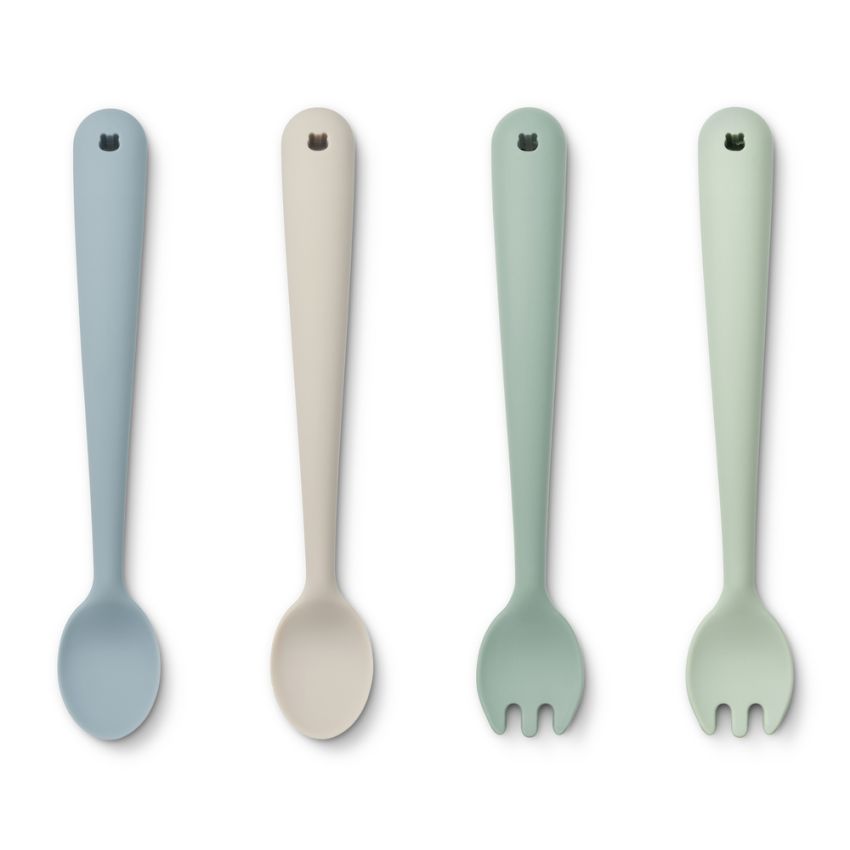 LIEWOOD - 4er Set Babybesteck Mint Mix