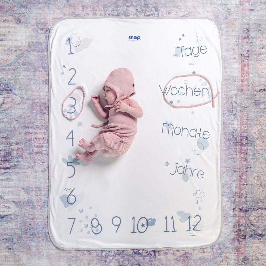 Snap The Moment - Foto Meilenstein Decke Soft Savanna  (deutsche Version)