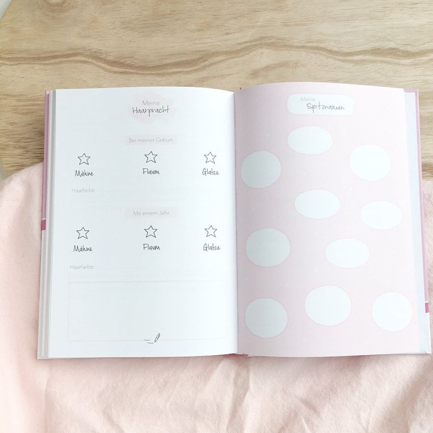 mintkind - Baby Tagebuch Pink Hardcover