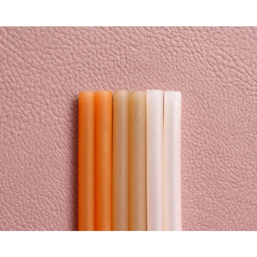 Lille Vilde - Silikon Trinkhalme Set Orange