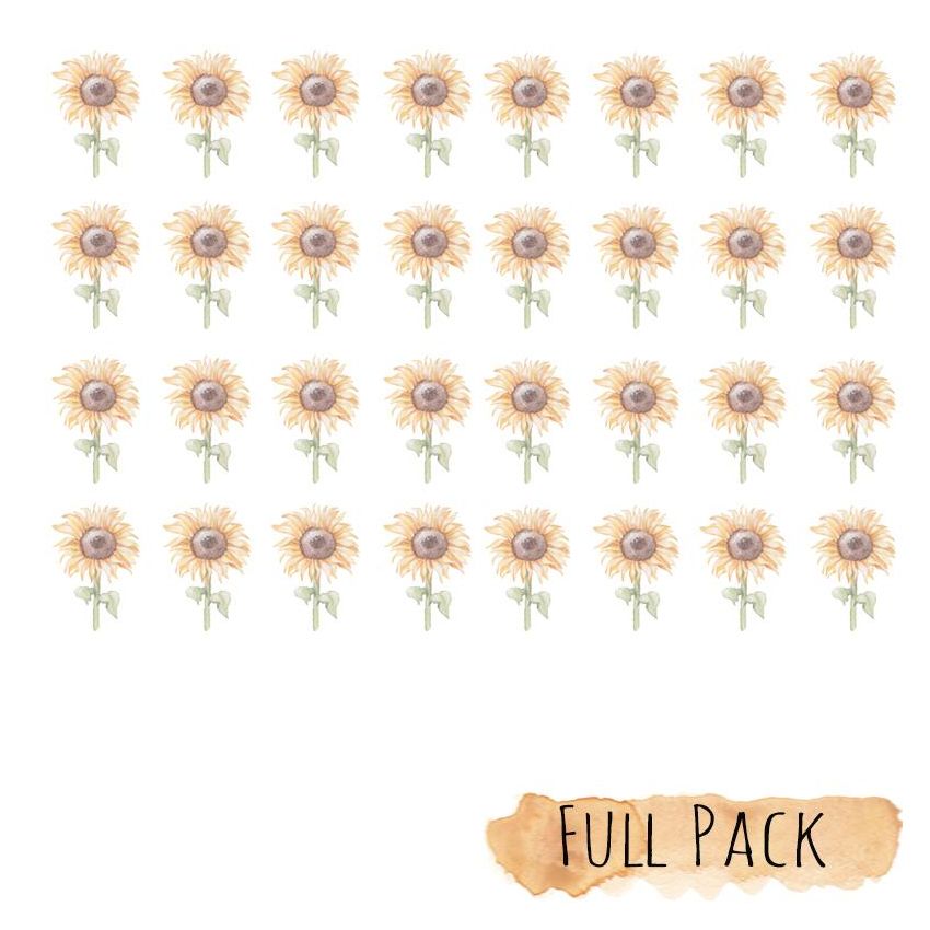 Little Rae Prints - Wandsticker Mini Sonnenblumen