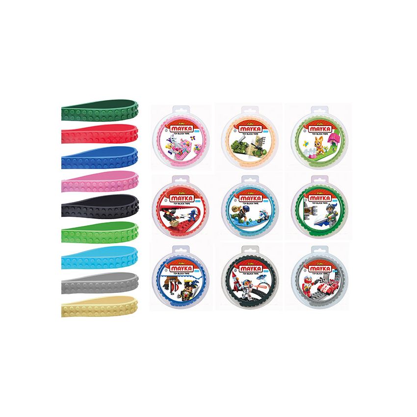 Mayka - LEGO Klebeband - 2-reihig - 2m