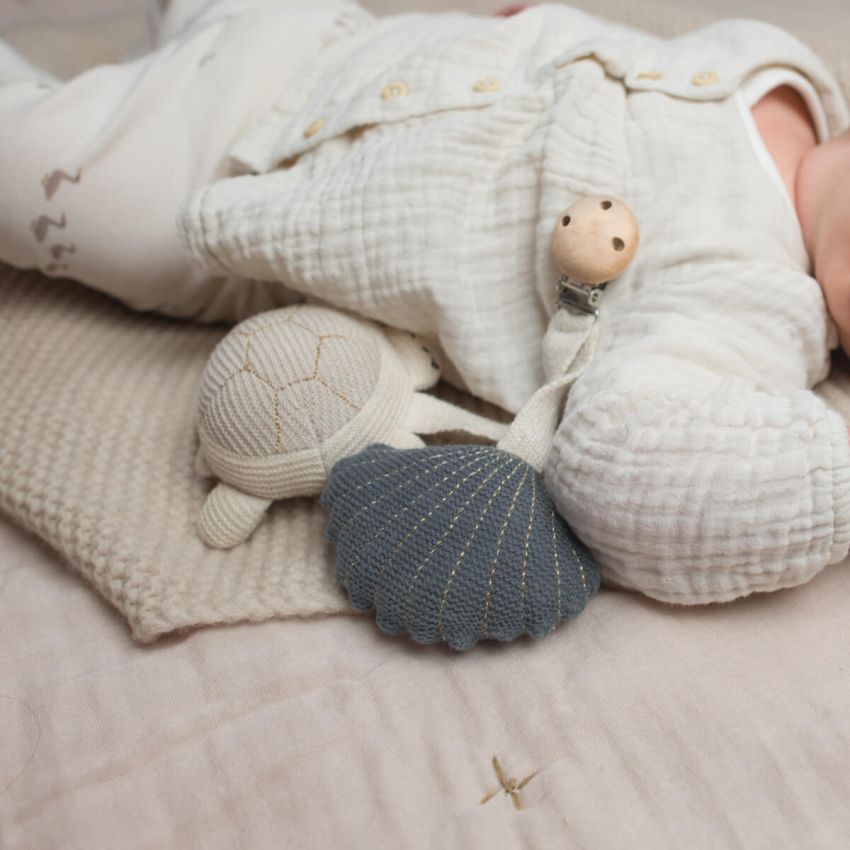 Baby Bello - Spielzeug Clip Tily die Schildkröte Stone Blue