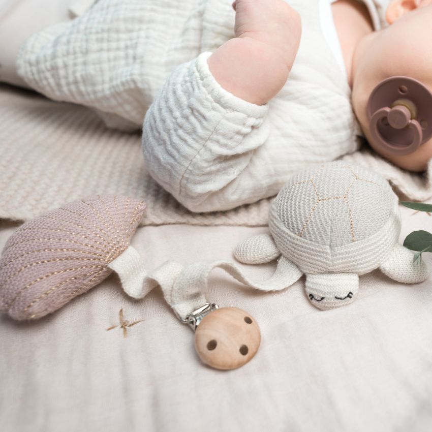 Baby Bello - Spielzeug Clip Tily die Schildkröte Rose Glow