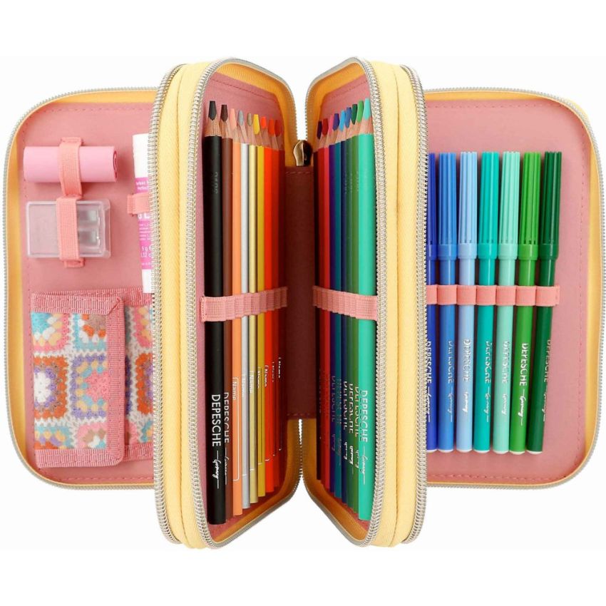 TOPModel - 3-Fach Federtasche Hippie Heart