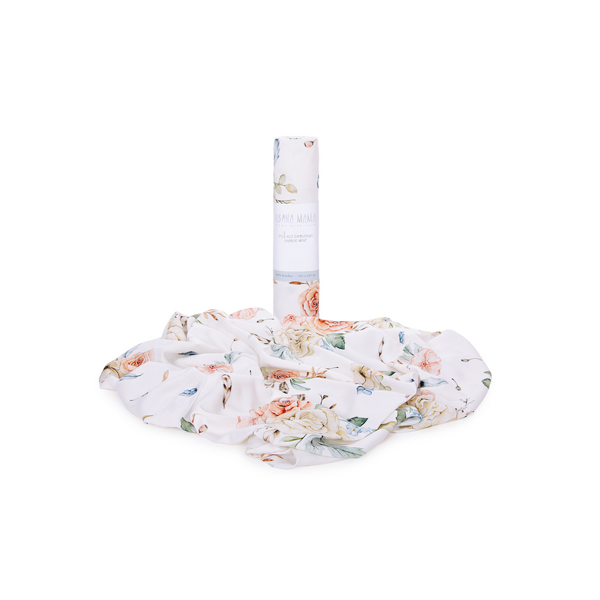 Qbana Mama - Bambus XL Swaddle Vintage Flowers 140x150cm