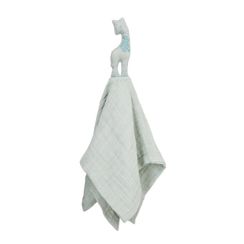 Cam Cam Copenhagen Kuschel- Muslin Giraffe dark green