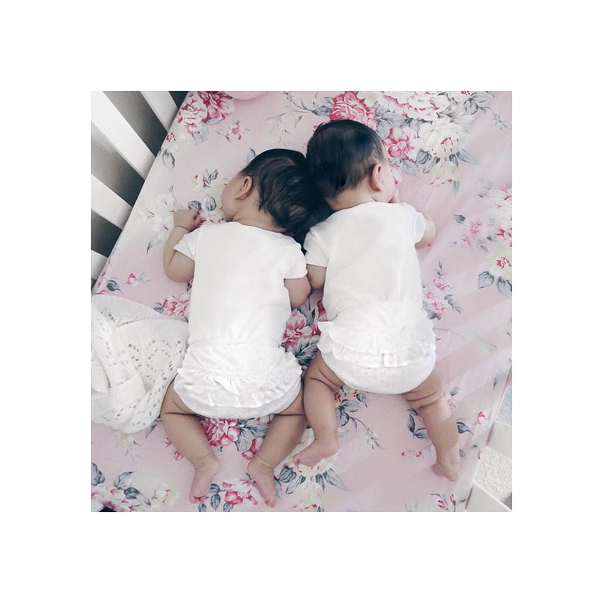 Tilly & Otto - Spannbetttuch Blowsy Blooms pink 91 x 188cm