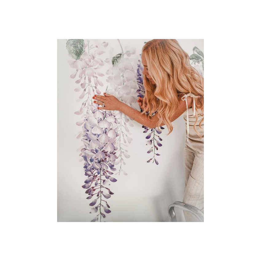 Little Rae Prints - Wandsticker Wisteria purple 1/2 Set