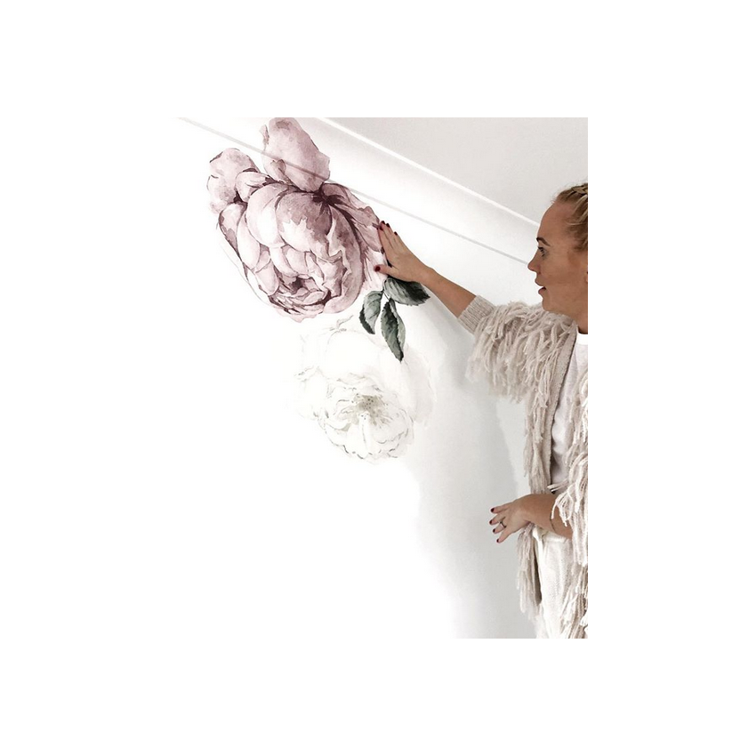 Little Rae Prints - Wandsticker Peony and Rose 1/2 Packung