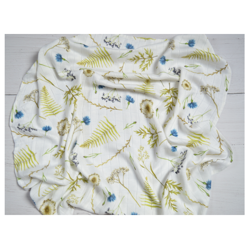 Qbana Mama - Bambus Muslin Herbal & Grau 2er Set