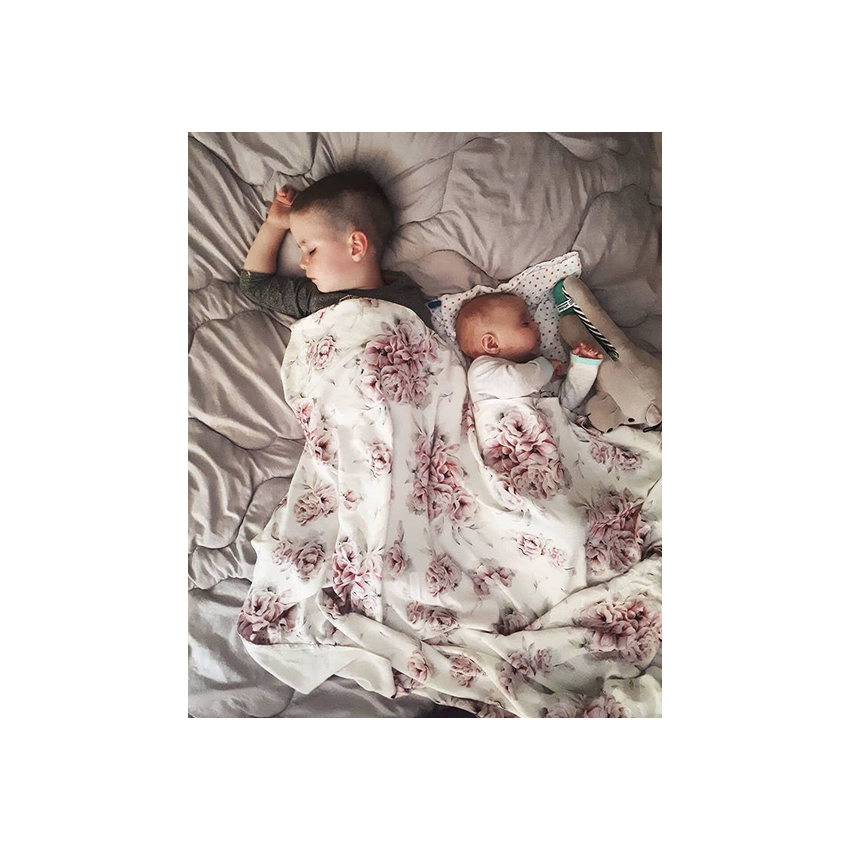 Qbana Mama - Bambus XL Swaddle Blossom 140x150cm