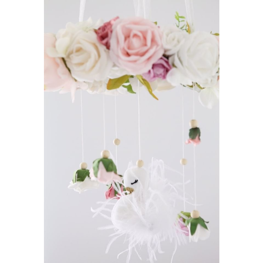 Poppet and Wildflower - Floral Schwan Mobile