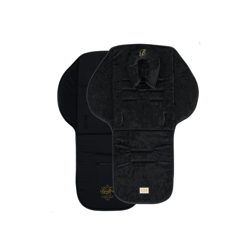 Bjällra of Sweden - Kinderwagen Einlage Samt schwarz