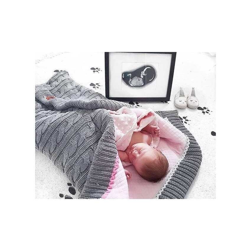 ByMilla - Fusssack Oliver small pink - grau