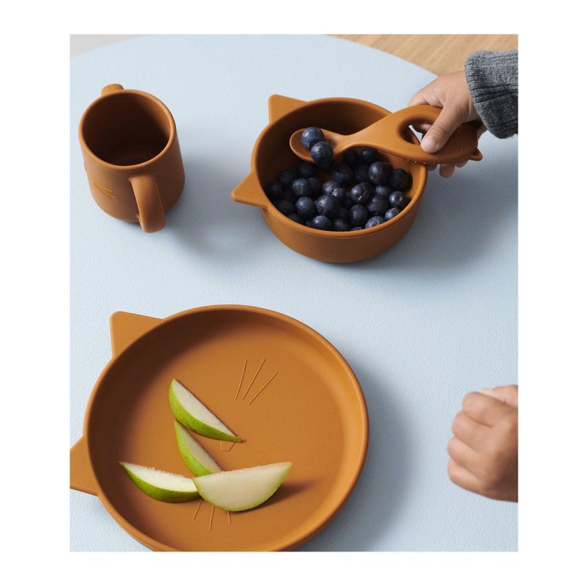 LIEWOOD - Vivi Geschirrset 4-teilig Cat Mustard