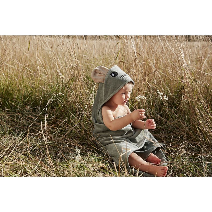 Elodie - Kapuzen Badetuch Hazy Mouse