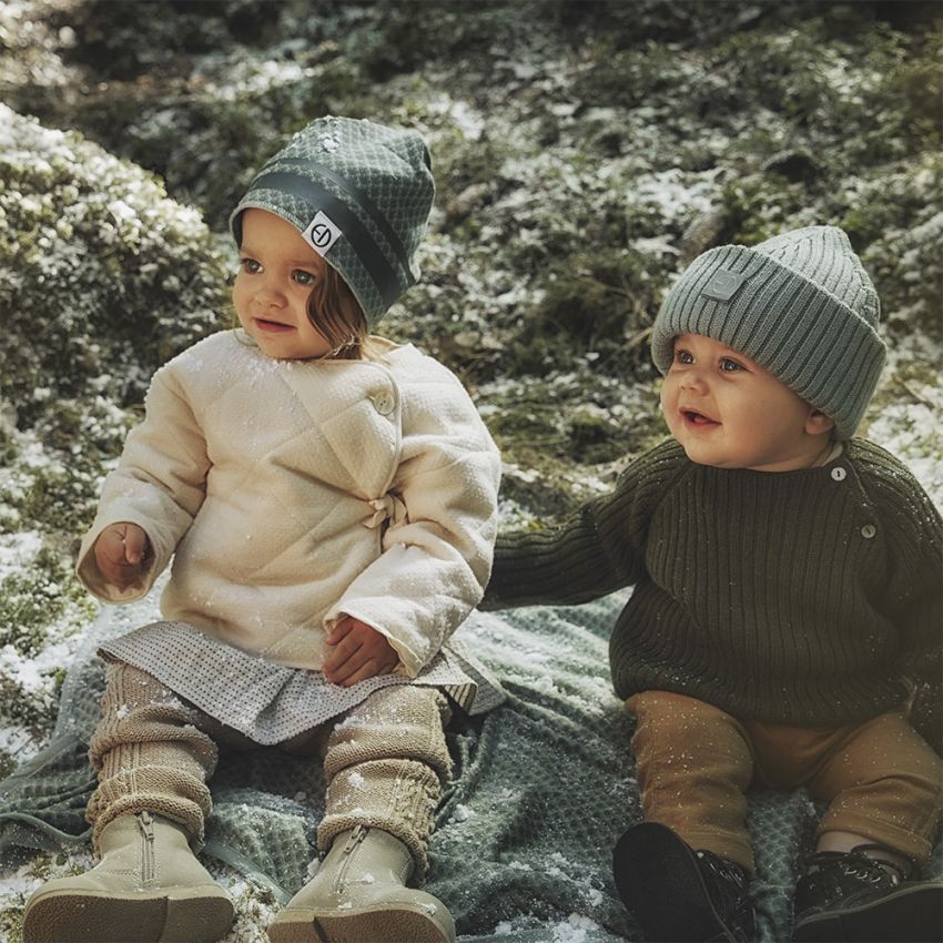 Elodie - Woll- Mütze Deco Türkis