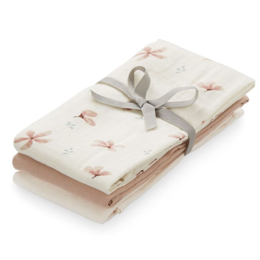 Cam Cam Copenhagen Muslin 3er Set Windflower Creme, Dusty Rose, Powder