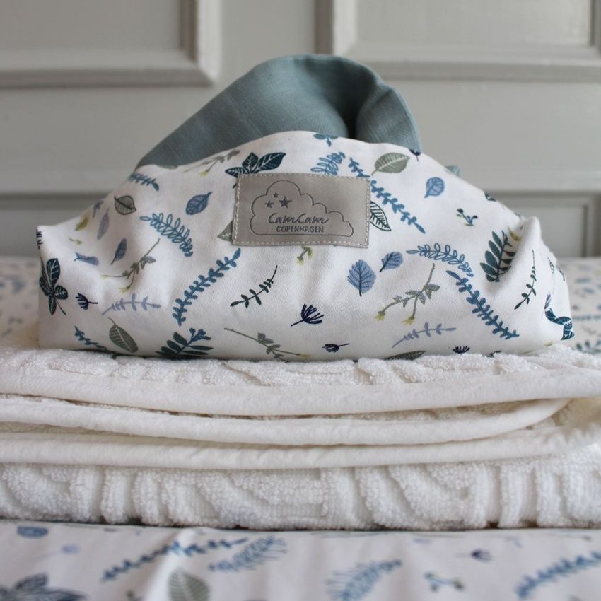 Cam Cam Copenhagen - Täschen für Feuchttücher Pressed Leaves Blue