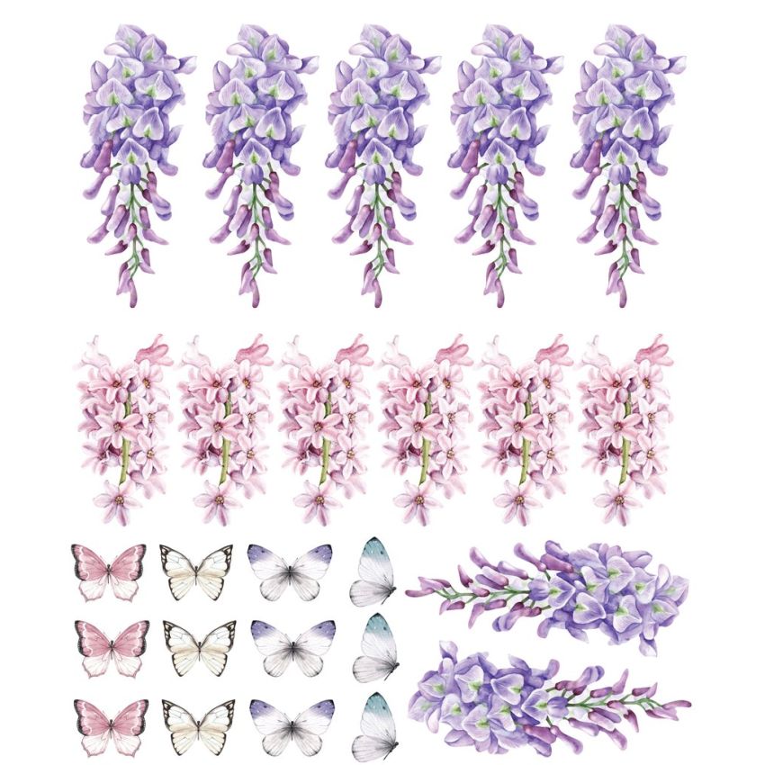 Ginger Monkey - Wisteria, Hyacinth & Butterflies Set