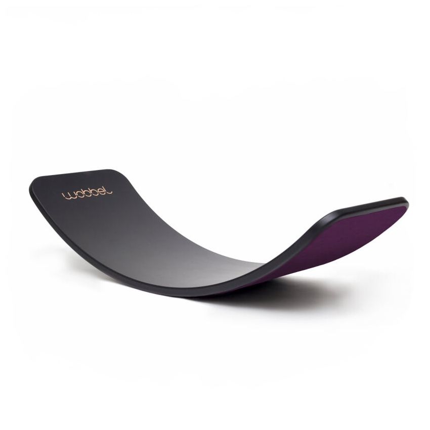 Wobbel - Original Lackierung schwarz mit Filz Aubergine Dunkelviolett