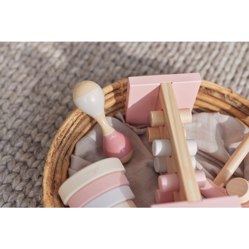 Jollein - Baby Holzrassel Rosa