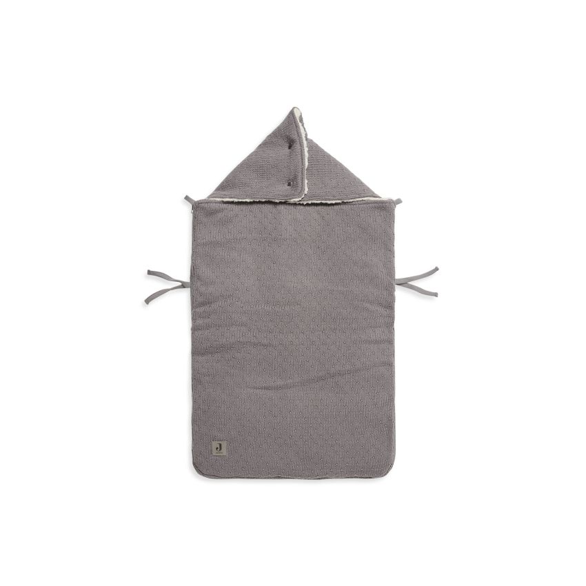 Jollein - Autoschale Fusssack Strickoptik Storm Grey