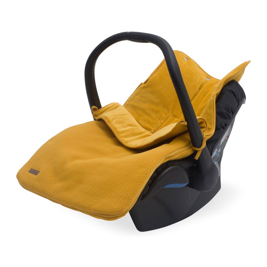 Jollein - Autoschale Fusssack Velvet Mustard