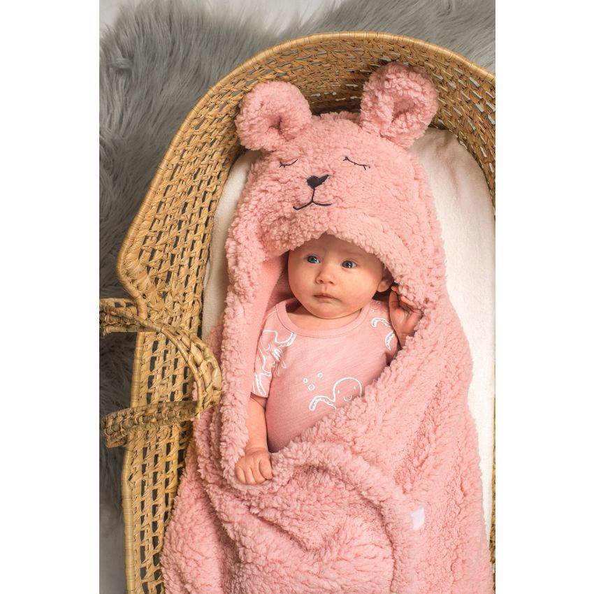 Jollein - Kuschelwrap Plüsch Bunny Girlie Pink