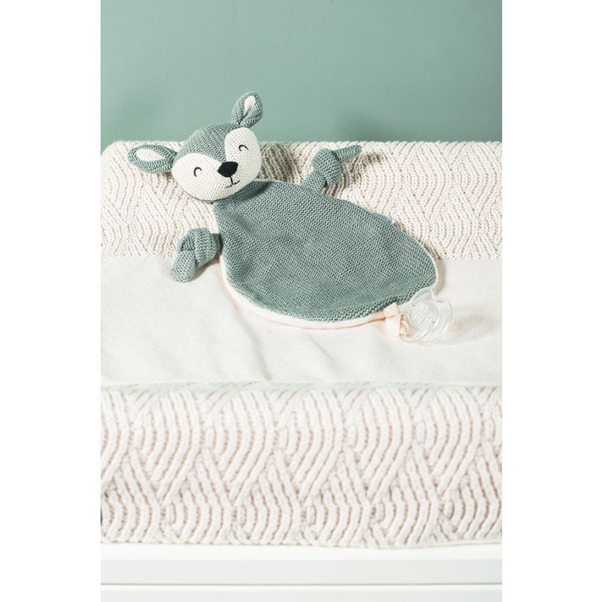 Jollein - Kuscheltuch Strick Hirsch Ash Green