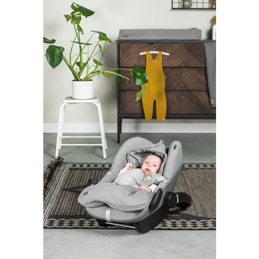 Jollein - Autoschale Fusssack Velvet Storm Grau