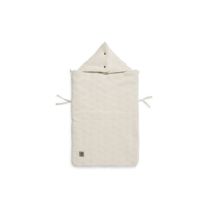 Jollein - Autoschale Fusssack Strickoptik River Cream White