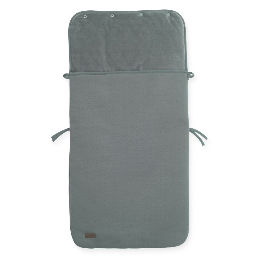 Jollein - Autoschale Fusssack Velvet Storm Grau