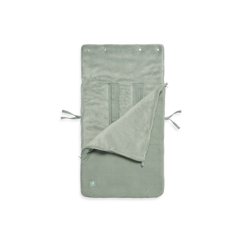 Jollein - Autoschale Fusssack Strickoptik Basic Forest Green