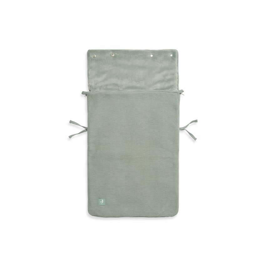 Jollein - Autoschale Fusssack Strickoptik Basic Forest Green