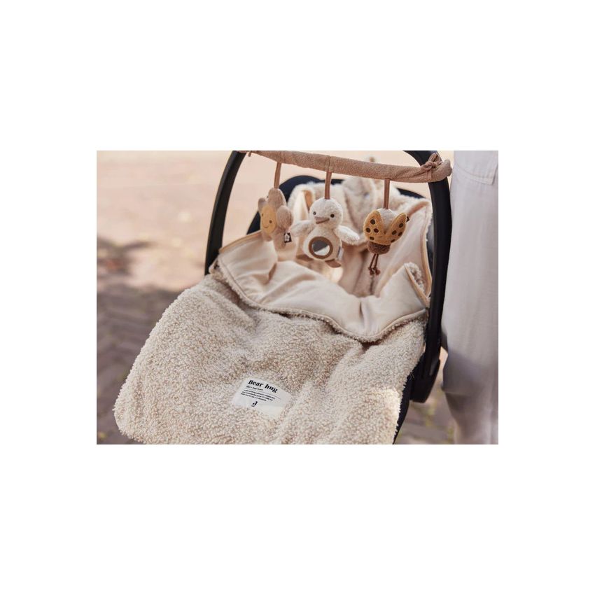 Jollein - Autoschale Fusssack Strickoptik Basic Teddy Naturel