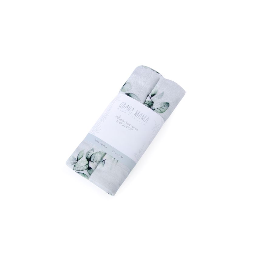 Qbana Mama - Bambus Muslin 2er Set Eukalyptus