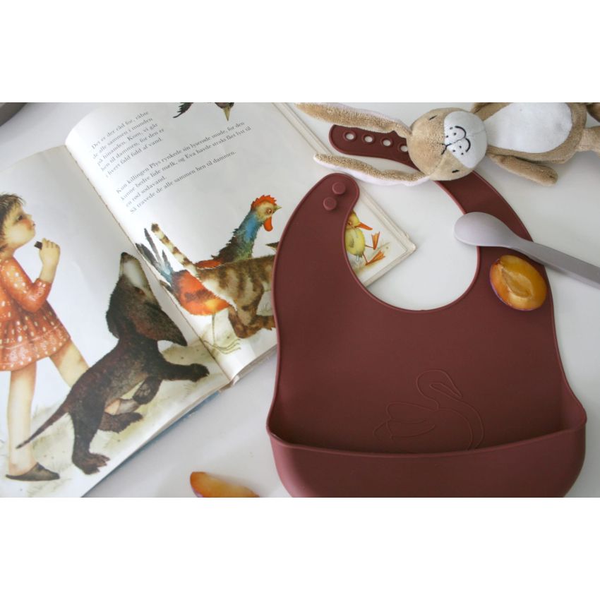 Lille Vilde - Silikon Lätzchen Set Schwan Woodchuck