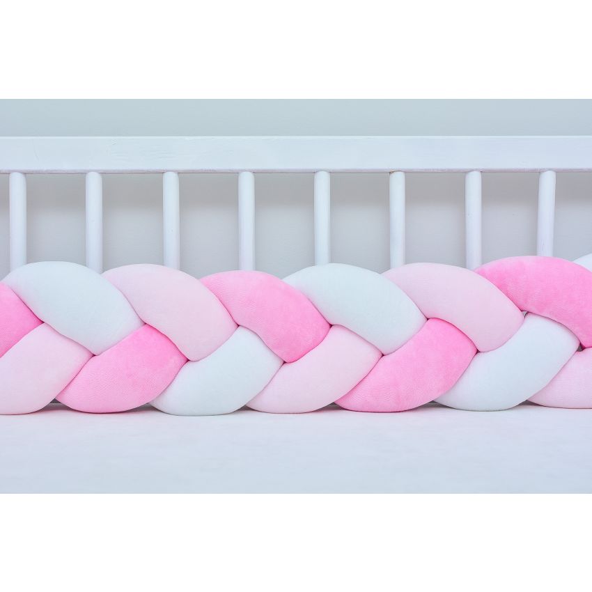 Sparrow - Bettschlange babypink - weiss - pink