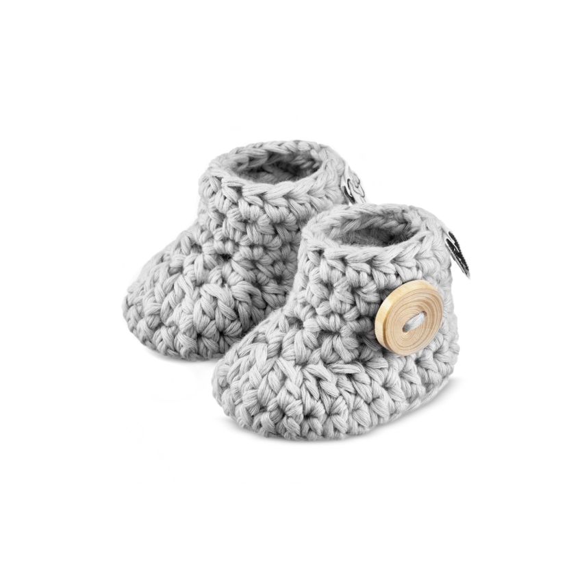 Maylily - Baby Strick- Booties Grau