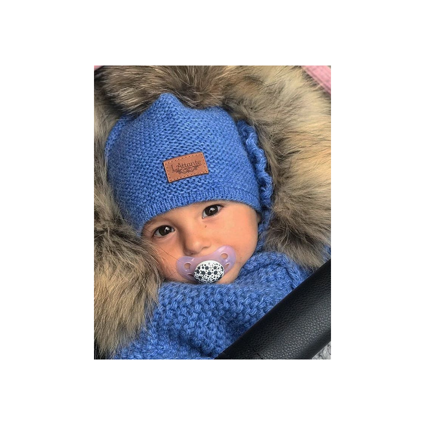 LAttante - Babymütze Feinstrick beige - creme