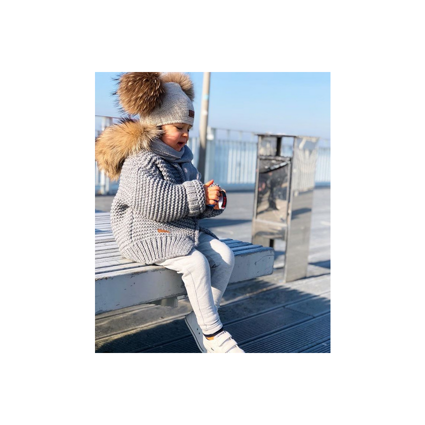 LAttante - Strickjacke Handmade Oversize Schwarz