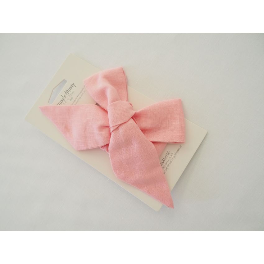 Snuggle Hunny - Leinen Haarband babypink