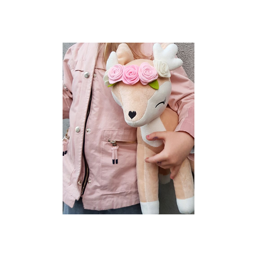 Melootka - Plüsch Bambi mit Blumenkranz