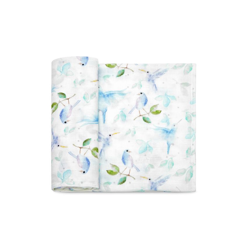 Maylily - Bambus Muslin Square Heavenly Birds