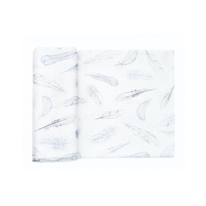 Maylily - Bambus Muslin Square Heavenly Feathers