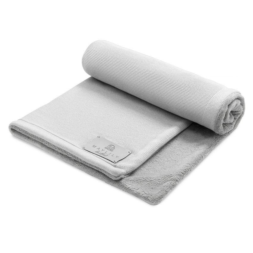 Maylily - Bambooloove Fleece Decke Silver